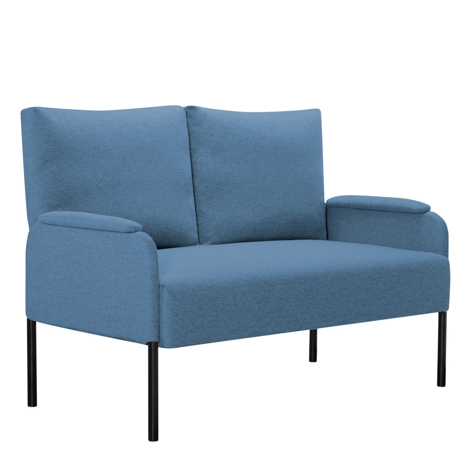 Gewnee 45.7”Metal Frame Modern Loveseat Sofa Couch Linen Blend Small Sofa for for Small Space, Living Room, Bedroom