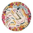 thumbnail image 3 of Unique Loom Vivid Collection Area Rug - Jaipur (7' 1" Round Multi/Black), 3 of 7