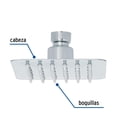 thumbnail image 2 of Regadera cuadrada 4", acero inox, sin brazo, cromo, Túbig Foset R-413S, 2 of 3