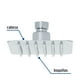 thumbnail image 2 of Regadera cuadrada 4", acero inox, sin brazo, cromo, Túbig Foset R-413S, 2 of 3