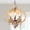 Weathered Wood, variant on Chords Attic 18" Farmhouse 3-Light Wood Chandelier, Rustic Pendant Light for Kitchen Island, Dining Room, Bedroom, Foyer