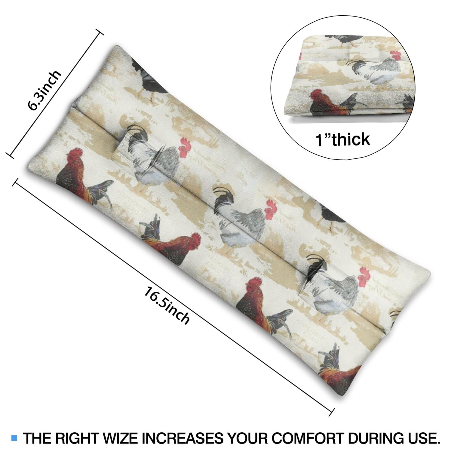 Chicken Clouds Watercolor Print Mastectomy Pillow - Breast Surgery Seatbelt Cushion for Women