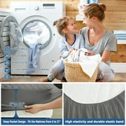 Kayfia Waterproof Mattress Protector, Full Size Soft Breathable 3D Air Fabric Mattress Cover, Noiseless Mattress Pad with Deep Pocket 6“-21” Machine Washable, Gray