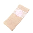 thumbnail image 4 of Bolsa De Encaje Con Decoración De Flores Novia De De Embrague De Mano Regalos Rosado Gloria bolso de embrague de la arpillera rústica de la novia, 4 of 5