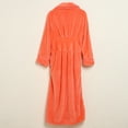 thumbnail image 4 of Homegro Women's Long Robe Fuzzy Plush Spa Bath Robes Fleece Winter Warm Full Length Pockets Belted Pink Medium, 4 of 4