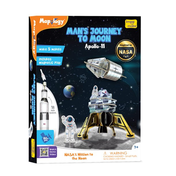 Space Toy Imagimake Mapology El viaje del hombre a la Luna Apolo 11