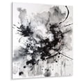 thumbnail image 2 of Designart "Exploring Black Marble s Depths II" Modern Geometric Metal Art Living Room, 2 of 5