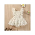 Juaugusep Newborn Baby Girl Boho Lace Romper Floral Embroidered Ruffle