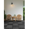 thumbnail image 3 of FloorPops Straight Groove Dark Grey Interlocking Deck Tiles, 3 of 12