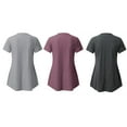 thumbnail image 5 of Youmylove Women Maternity T-Shirt Short Sleeve Side Button O-Neck Solid Color Nursing Tops For Breastfeeding 3-Pack Ladies Stylish Pregnant Clothes, 5 of 8
