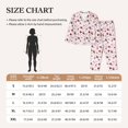 thumbnail image 4 of Xecao Valentine's Day Print Women Pajamas Set Soft Sleepwear Pjs long Sleeve Button Down Nightwear with Long Pants-Small, 4 of 7