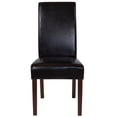 thumbnail image 3 of Greenwich Series Brown Leather Parsons Chair, 3 of 4