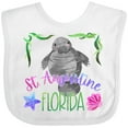 thumbnail image 3 of Inktastic St. Augustine Florida Cute Swimming Manatee Boys or Girls Baby Bib, 3 of 4