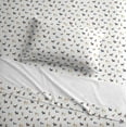 thumbnail image 2 of Brielle Home Flannel Sheet Set 100% Cotton with Elastic Deep Pockets, California King, Dogs White, 2 of 3
