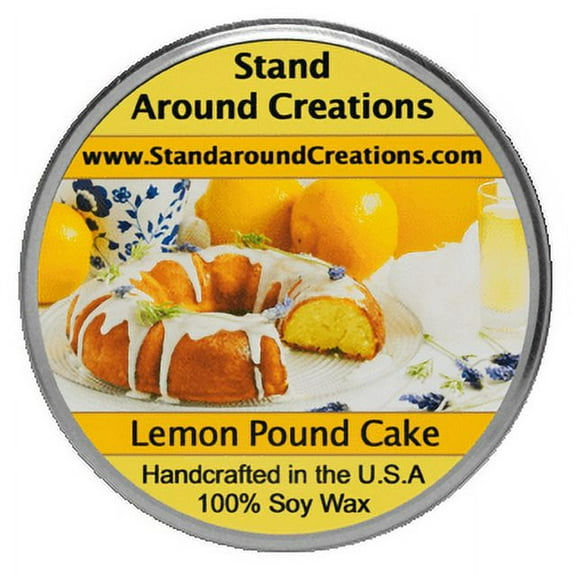 LEMON POUND CAKE TUREEN 8-OZ. ALL NATURAL SOY CANDLE