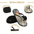 thumbnail image 3 of Unisex Comfort Flip Flops Summer Thong Sandals Non Slip Soles Flip Flop for Beach, Pool, and Daily Wear Colorful Fireworks Painting M, 3 of 8