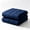 Navy Blue, variant on Soft Fabric Blend Quilted Comforter All Season Cozy Down Alternative Bedding Washable