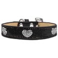 thumbnail image 2 of Mirage Pet 87-07 BK10 Crystal Heart Dog Collar, Black Ice Cream - Size 10, 2 of 2