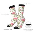 thumbnail image 4 of Susaid Rose Flowers Print Men's Moisture Wicking Cushioned Crew Work Boot Socks Suitable for Size 36-45, 4 of 6