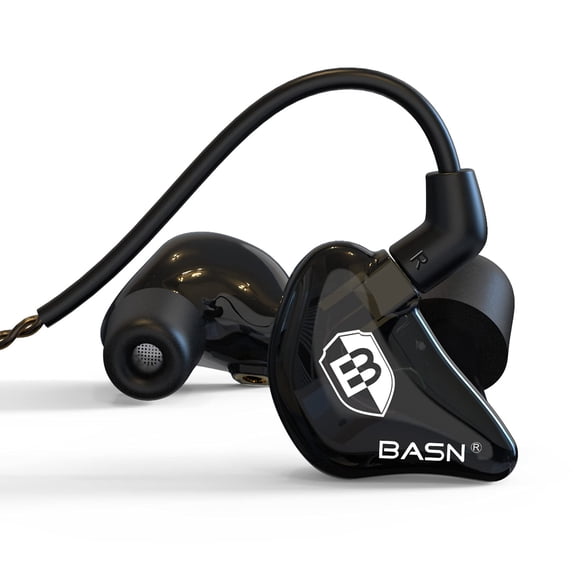 BASN Bsinger PRO Écouteurs Intra-Auriculaires pour Musiciens, Haut-Parleur Dynamique Écouteurs à Isolation Phonique avec 2 Câbles MMCX Détachables