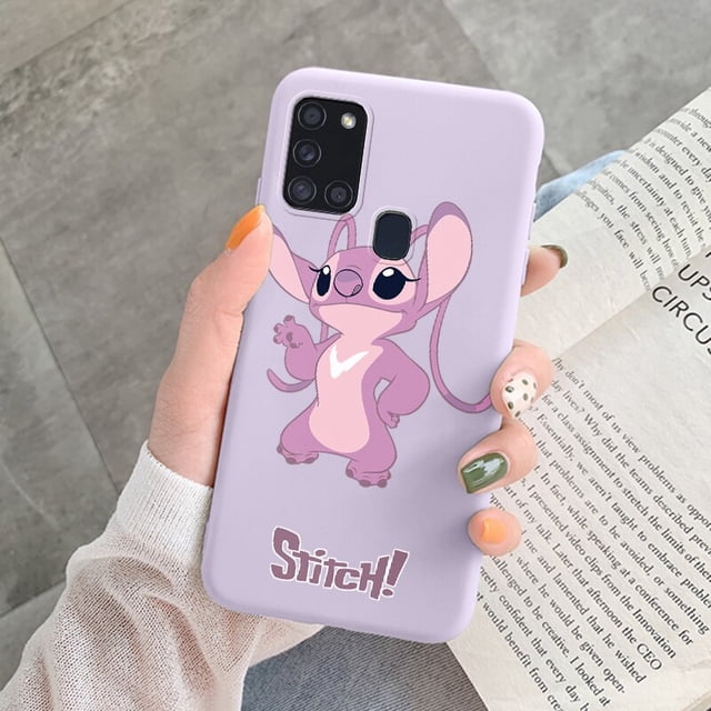 Funda de teléfono para Samsung Galaxy A21S A31 A41, carcasa trasera divertida de Stitch Love, Funda de silicona suave para Galaxy ya21s A 31 Coque qiuyongmign unisex