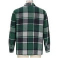 thumbnail image 4 of qucoqpe Mens Button Down Plaid Shirts Long Sleeve Flannel Jacket Fashion Vintage Shacket, 4 of 4