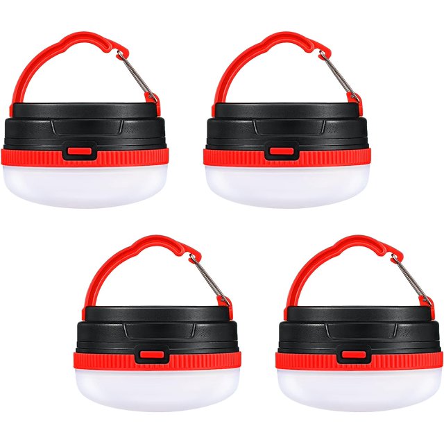 Linternas LED para acampar, luces de camping impermeables, luces de tienda de campaña que funcionan con pilas, 3 modos para cortes de energía, emergencia, camping, pesca, senderismo Auto