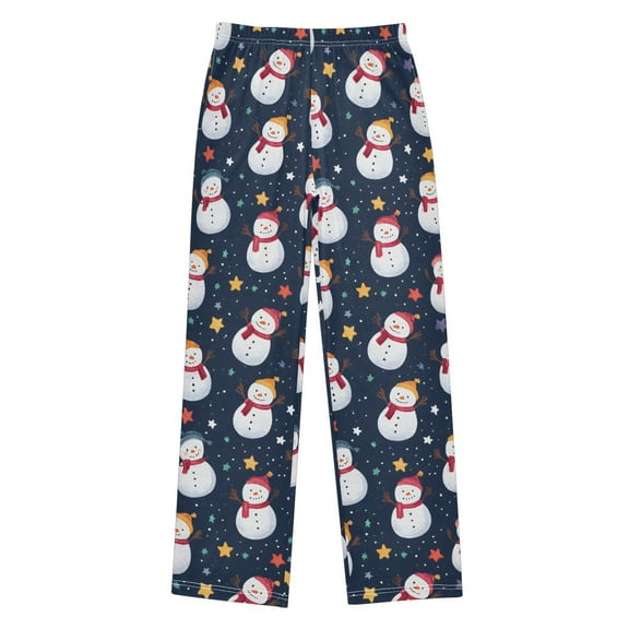 joogoo Snowman Stars Pajama Pants Pj Bottoms Sleepwear Lounge L