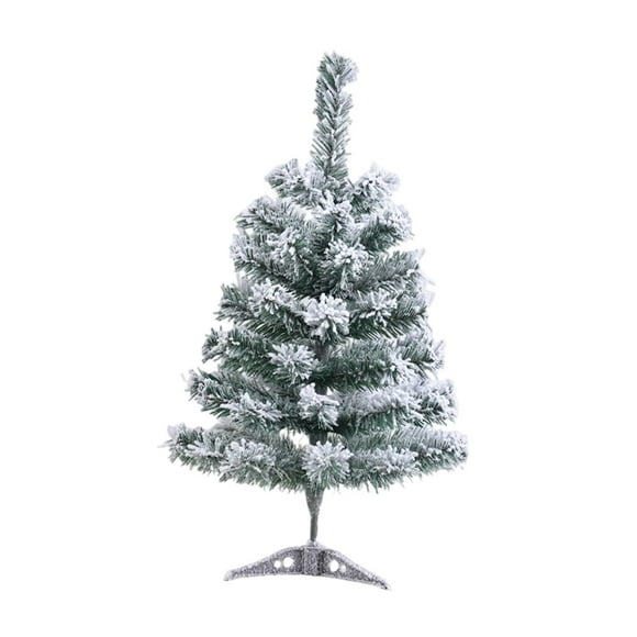 Árbol de Navidad artificial nevado, adorno decorativo con soporte 45 centímetros