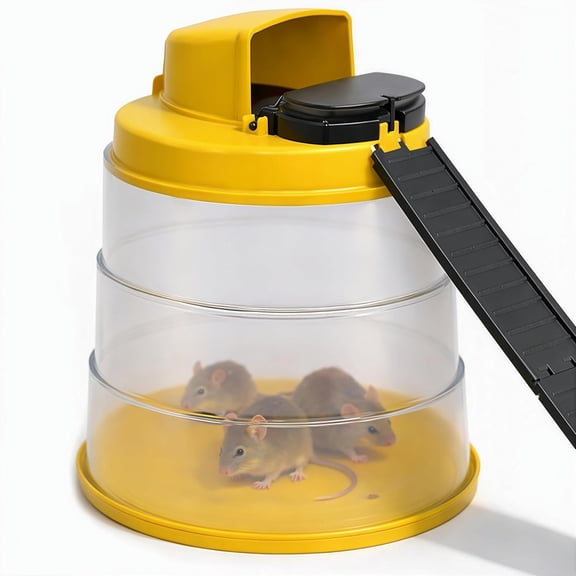 RinneTraps Flip N Slide All-in-One Bucket Mouse Trap, Humane Live Catch for Indoor & Outdoor Use