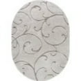 thumbnail image 5 of Transitional Area Rug Shag Thick (5'3'' x 7'3'' Oval) Scroll Cream, Beige Living Room Easy to Clean, 5 of 5