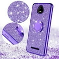thumbnail image 3 of Galaxy Wireless Case for SCHOK Volt SV55 (SV55216) Case Glitter Magnetic Car Ring Holder Kickstand Phone Cover Case - Purple, 3 of 5