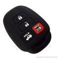 thumbnail image 2 of Dobrev Black Silicone 4 Buttons Smart Key Case Cover Bag Fob Holder for Toyota RAV4 Corolla Camry Venza Avalon Replacement Key Fob HYQ12BDM (Black), 2 of 6