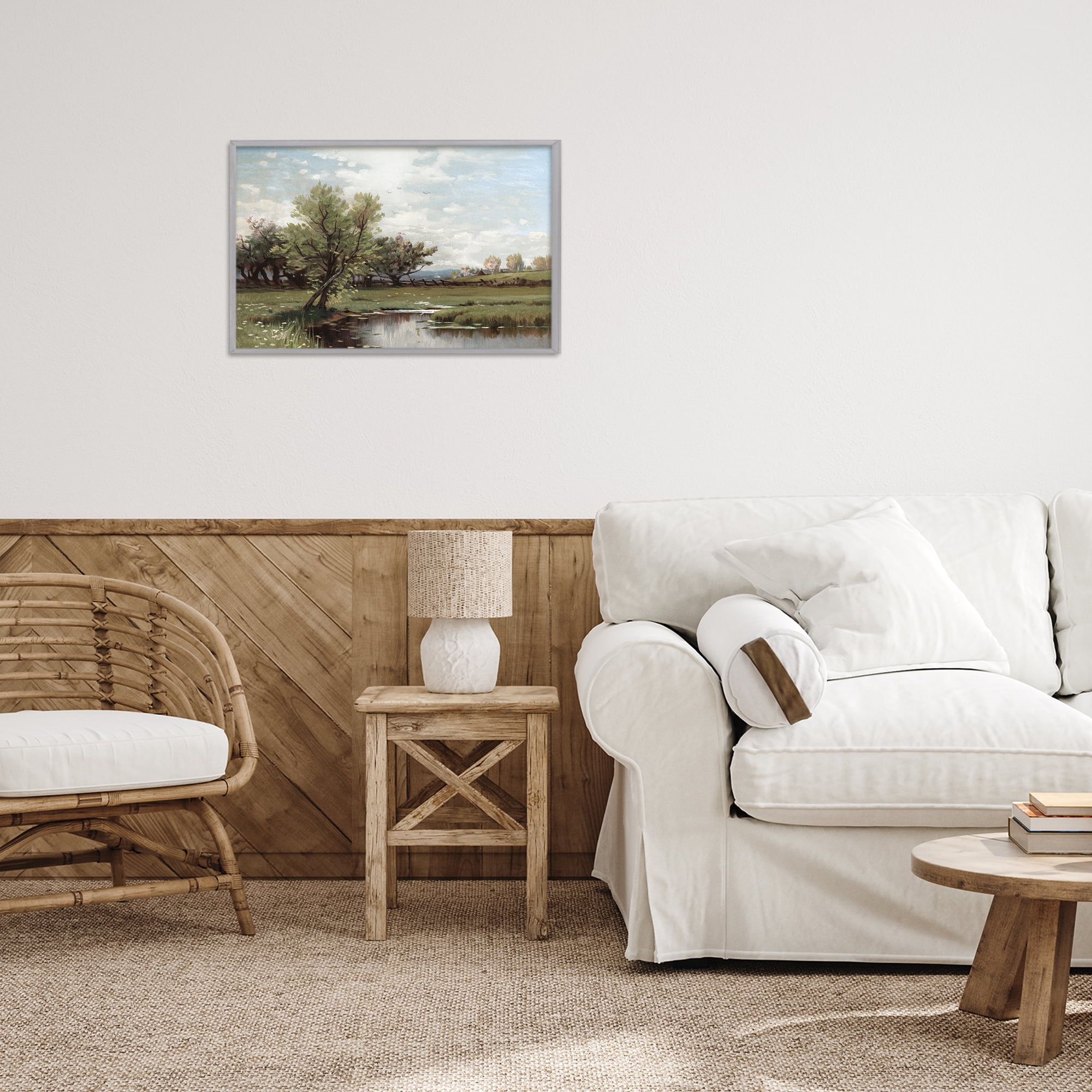 Stupell Industries Ecstatic Spring Landscape Gray Framed Giclee Art, design by Lula Bijoux & co.