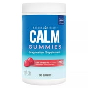 Natural Vitality Calm Anti-Stress Dietary Supplement Gummy, Strawberry (240 Ct)