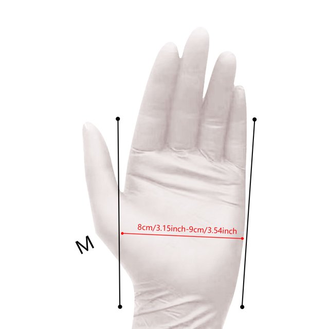 JJKBVCLO Gants d'Examen en Nitrile de Base 5.5 Usage Intensif Poudre Propre Gants Jetables Blancs 100 Pcs
