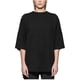 thumbnail image 5 of Camisa de hombre con hombros caídos y estampado en sánscrito en la espalda, cuello redondo, ajuste holgado, camiseta de manga corta de gran tamaño, negro, 2XL, 5 of 8