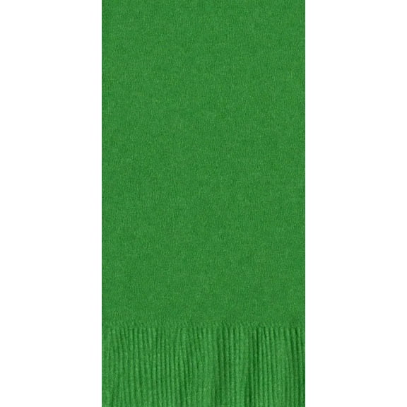 200 -  (4 Pks of 50) 2 Ply Plain Solid Colors Dinner Hand Towel Napkins Paper - Kelly Green