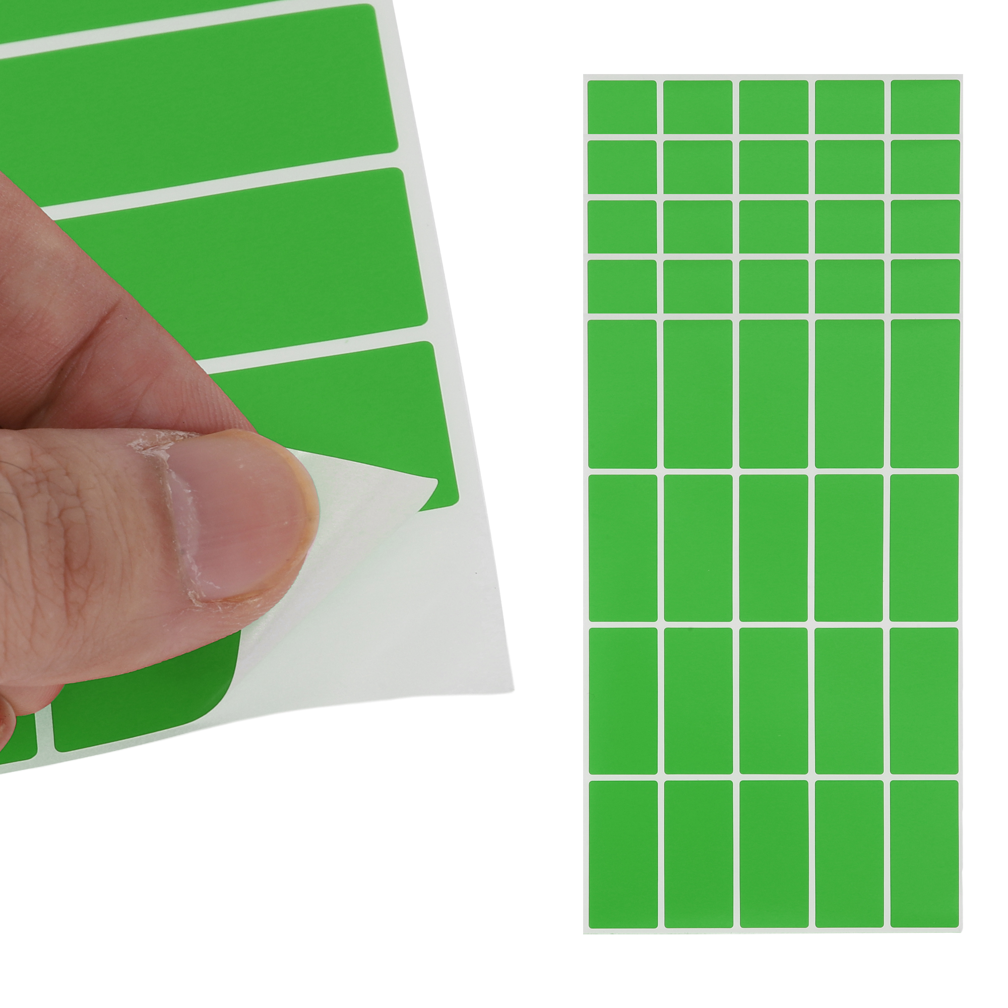 Unique Bargains Handwritable Rectangle Gift Stickers 1.57"x0.75" 20 Pcs Fluorescent Green