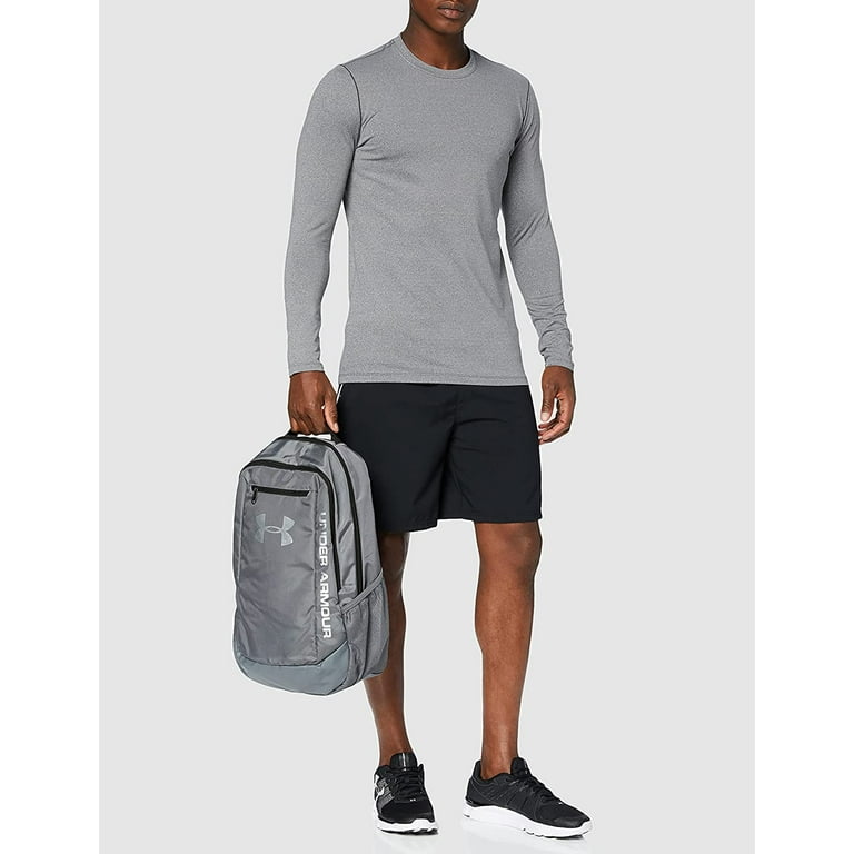 Under Armour Mens Heather T-Shirt Crew ColdGear Charcoal Sleeve Fitted XX-Large Long Light 019/Black