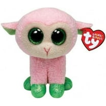 TY Beanie Boos - Babs Pink Lamb (Glitter Eyes) (Regular Size 6" Plush)(BONUS 1 RANDOM TY ERASER & 1 FUN CHOPS)