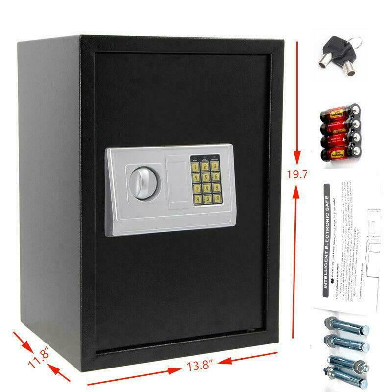 Details about   Durable Electronic Keypad Lock Security Safe Box Home Office Valuables Black NEW 
