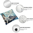 thumbnail image 4 of CMMY  Sea Throw Pillow Covers Only Ocean Theme Seahorse-Octopus-Starfish-Crab Pattern Beach House Decorative Cushion Cover Coastal Pillowcases 2pcs (Ocean Theme) 12x12in, 4 of 6