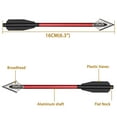 thumbnail image 2 of Aluminium Crossbow Bolts Arrows 6.5" Steel Broadhead Tips Hunting Arrows for 50-80lbs Mini Crossbow Archery Pistol - Fishing Hunting Target Practice (Pack of 3), 2 of 3