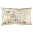 thumbnail image 3 of SAFAVIEH Edmee Metallic Damask Pillow, 12" x 20", Beige/Gold, 3 of 3