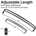 thumbnail image 5 of Double Curved Shower Rod, Metal Construction, Adjustable Between 44 to 70 Inches, Aluminum Rods and Zinc Mounting Hardware, Quality Modern Bathware, Black Finish, 5 of 9
