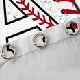 thumbnail image 4 of Manfei Letter A Monogrammed Black Out Curtains,Baseball Game Lover Curtains Pack of 2 (42x63 Each),White Red Bedroom Curtains For Boys,Microfiber Room Decorative, 4 of 6