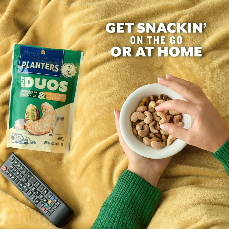 PLANTERS Nut Duos Peppercorn Pistachio and Parmesan Flavored