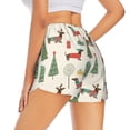 thumbnail image 3 of Bixox Women's Christmas Dachshund Dog pattern 2 in 1 Running Shorts - Lightweight Athletic Workout Gym Yoga Shorts Liner with Pockets - Small, 3 of 6