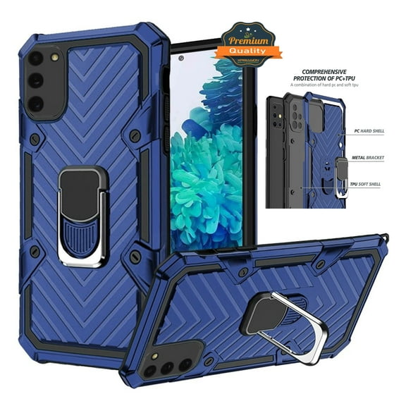 Apple iPhone SE (2020) Case with Magnetic Ring Holder 360° Rotating Kickstand Dual Layer Hybrid Full-Body Drop Proof Rugged ,Xpm Phone Cover for iPhone SE 2nd Gen - Blue